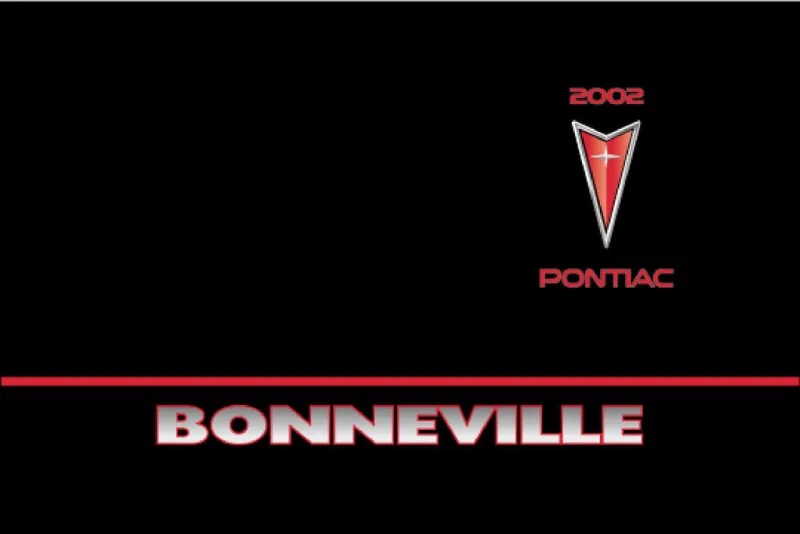 2002 Pontiac Bonneville owners manual