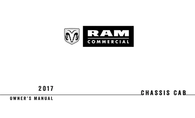 2017 RAM Chassis Cab owners manual