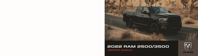 2022 RAM 2500 3500 owners manual