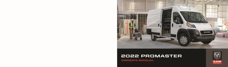 2022 RAM Promaster owners manual
