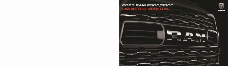 2023 RAM 2500 3500 owners manual