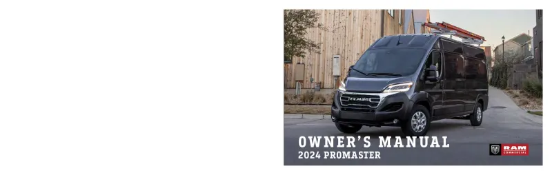 2024 RAM Promaster owners manual