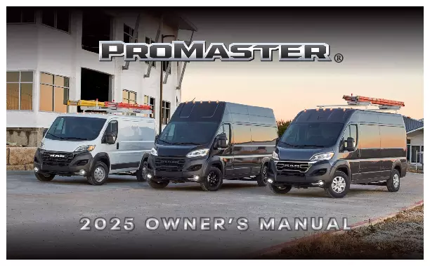 2025 RAM Promaster owners manual