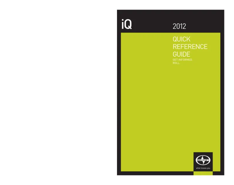 2012 Scion iQ owners manual