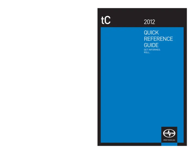 2012 Scion tC owners manual