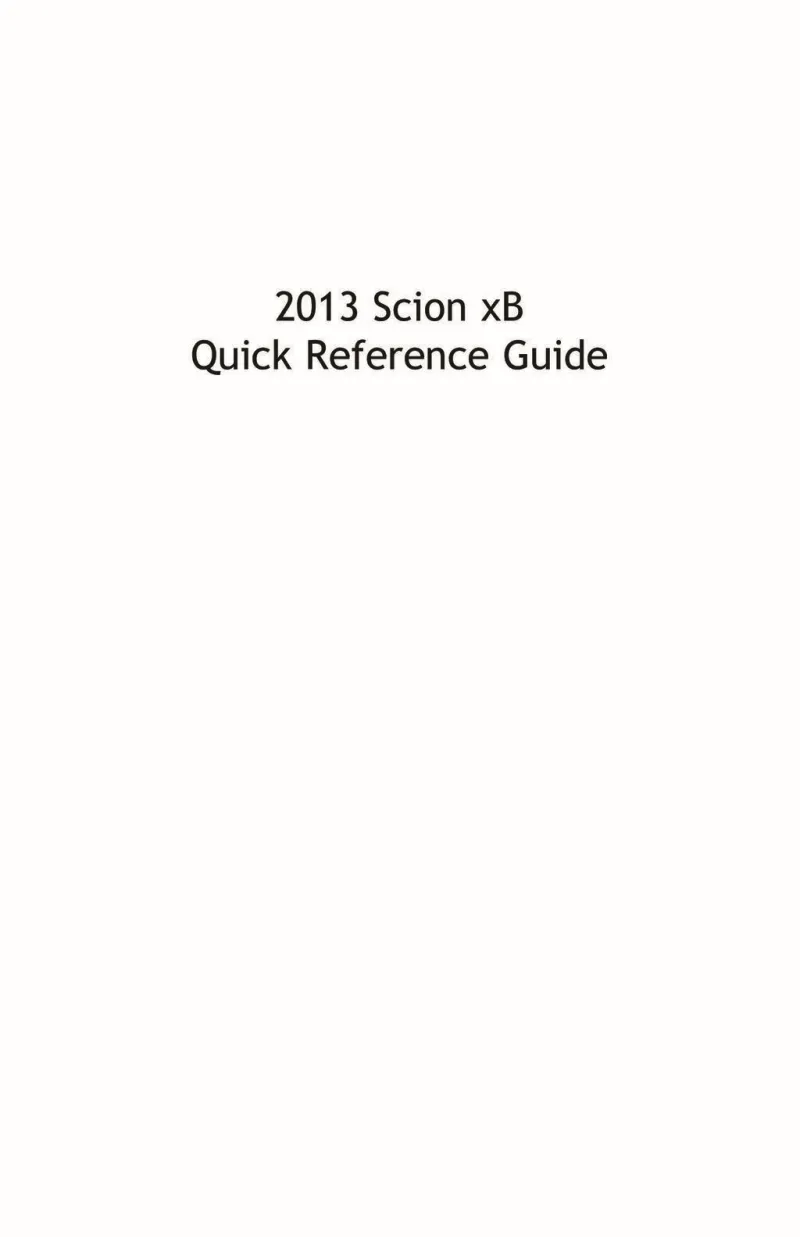 2013 Scion xB owners manual