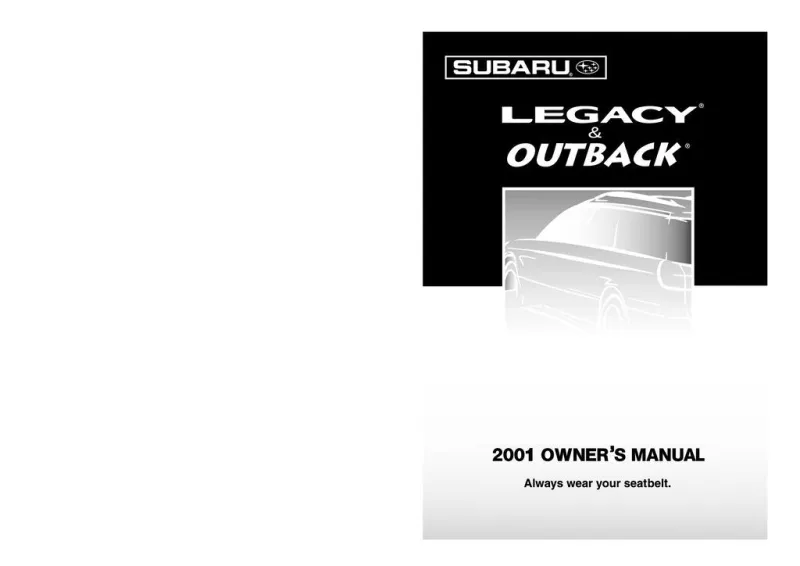 2001 Subaru Legacy owners manual