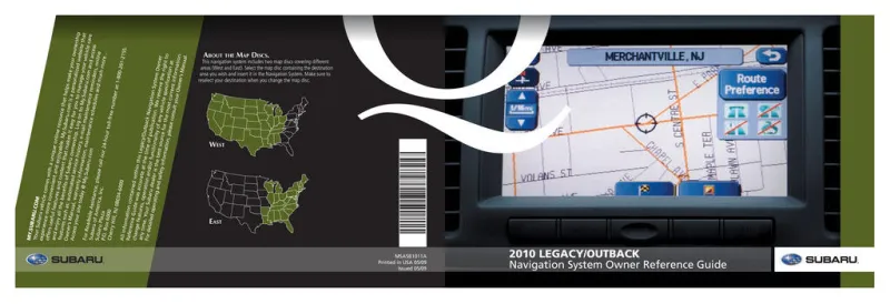 2010 Subaru Legacy And Outback Navigation System owners manual