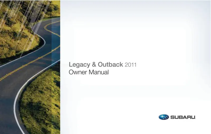 2011 Subaru Outback owners manual