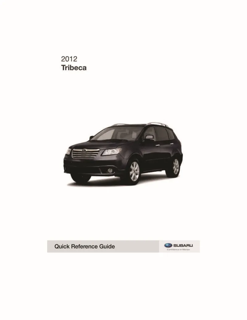 2012 Subaru Tribeca owners manual