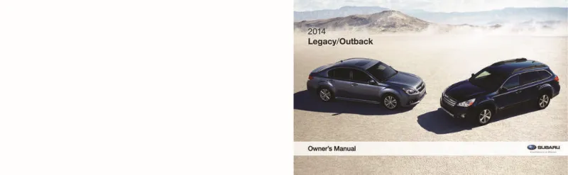 2014 Subaru Legacy owners manual