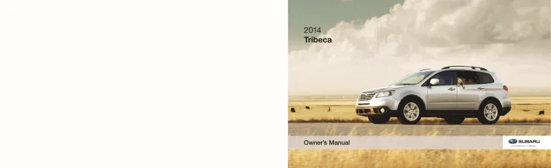 2014 Subaru Tribeca owners manual