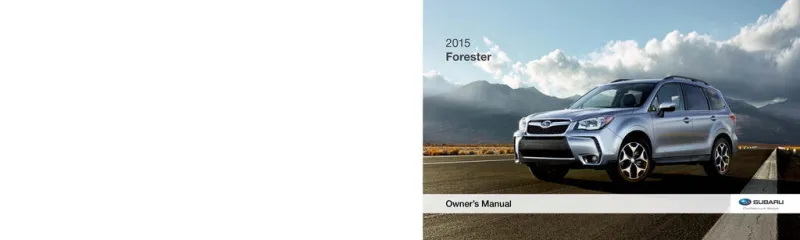 2015 Subaru Forester owners manual