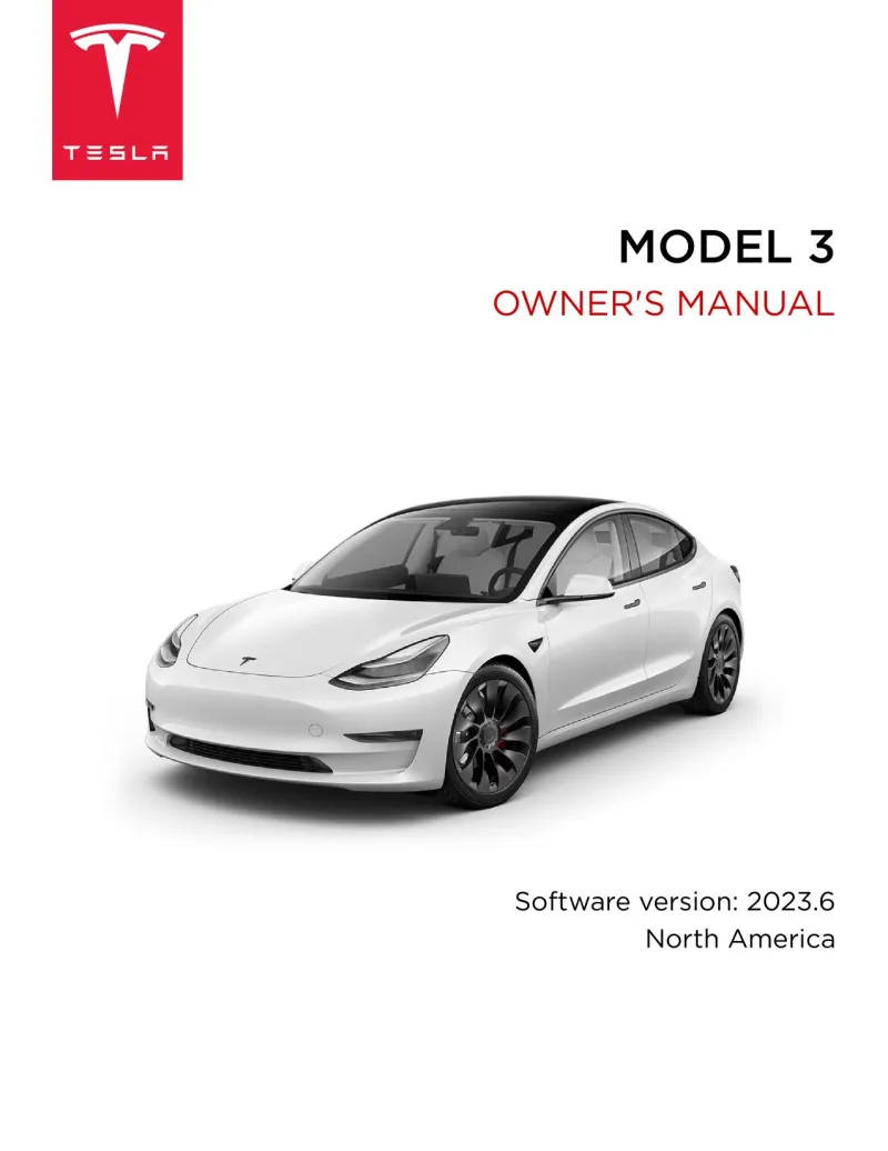 2023 Tesla Model 3 owners manual free pdf