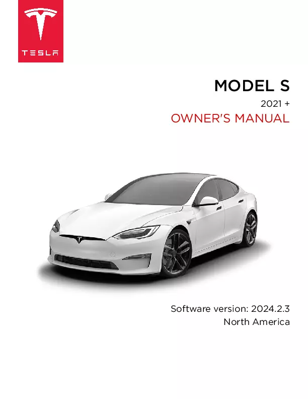 2024 Tesla Model S owners manual