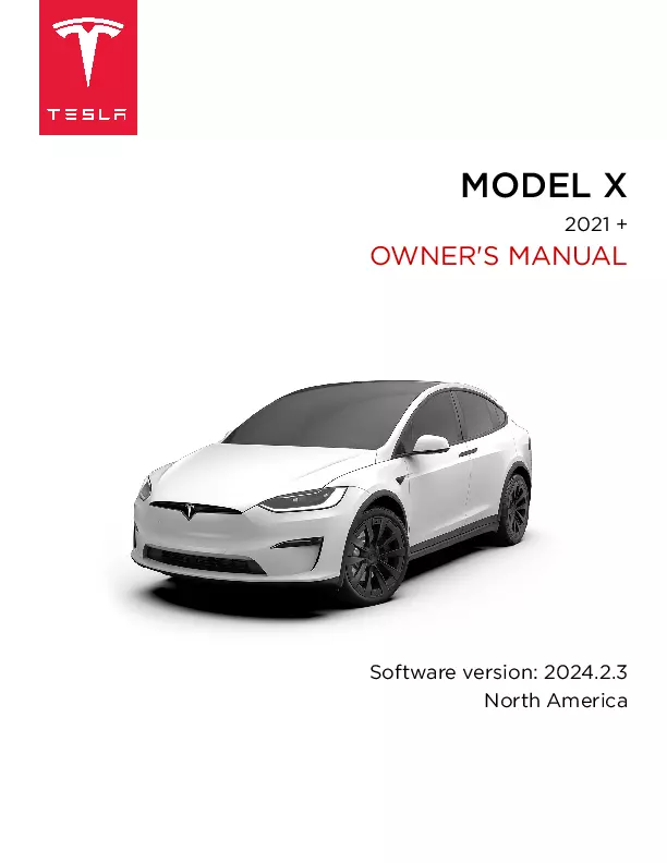 2024 Tesla Model X owners manual