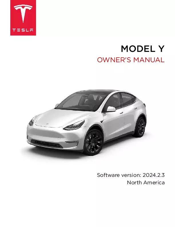 2024 Tesla Model Y owners manual