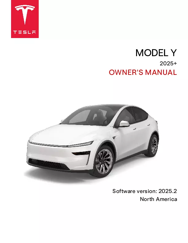 2025 Tesla Model Y owners manual