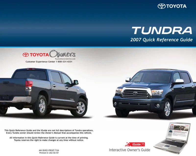 2007 Toyota Tundra owners manual