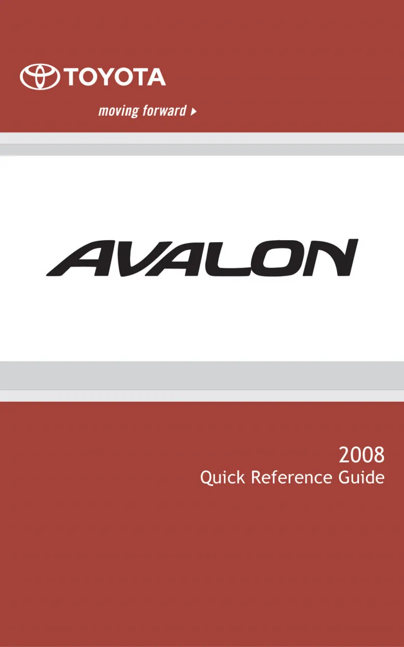 2008 Toyota Avalon owners manual