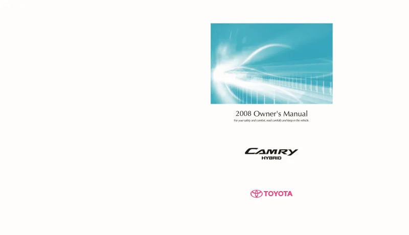 2008 Toyota Camry Hybrid owners manual