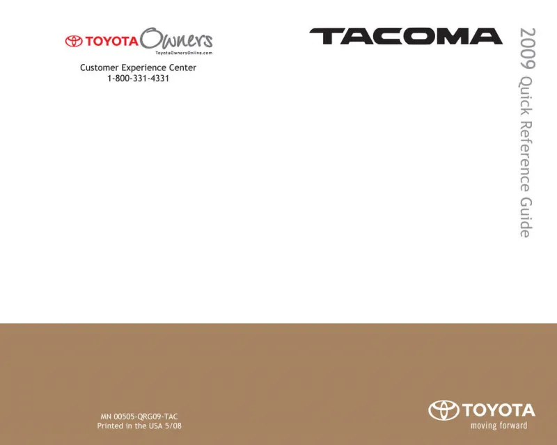 2009 Toyota Tacoma owners manual