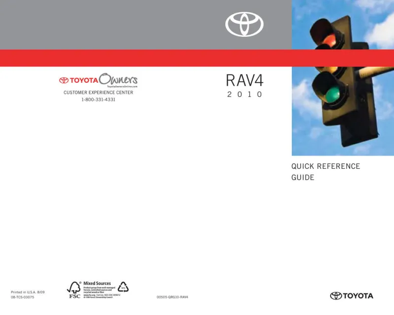 2010 Toyota Rav4 owners manual