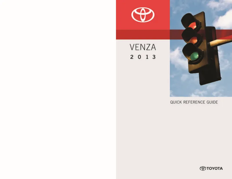 2013 Toyota Venza owners manual