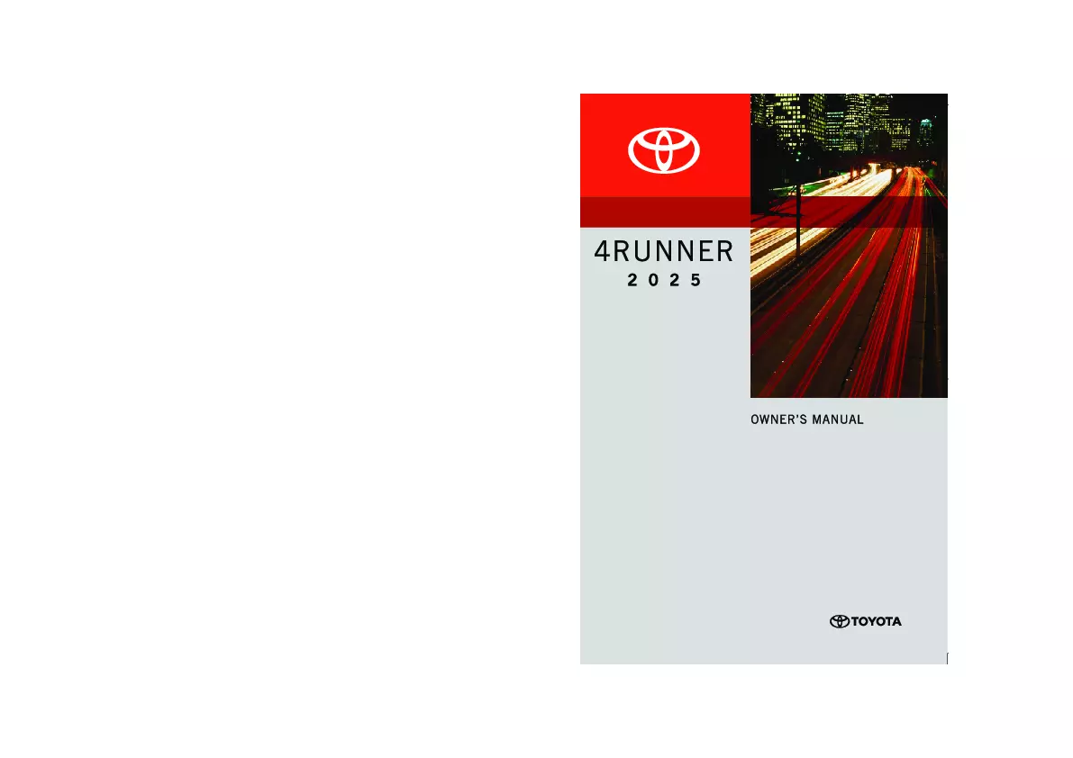 2025 Toyota 4runner Hybrid owners manual