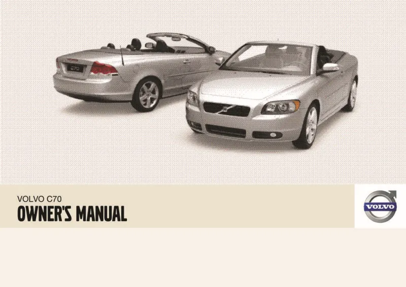2009 Volvo C70 owners manual