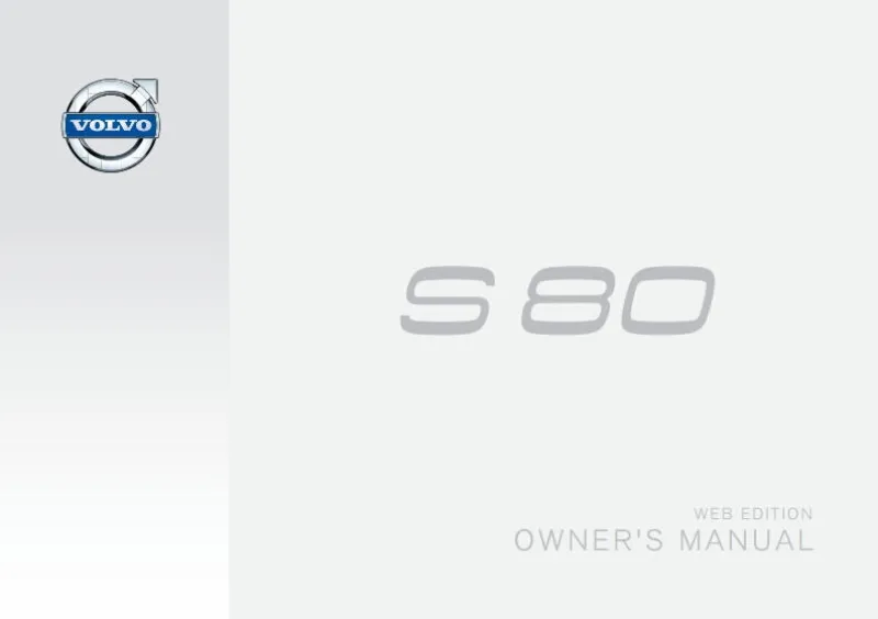 2015 Volvo S80 owners manual