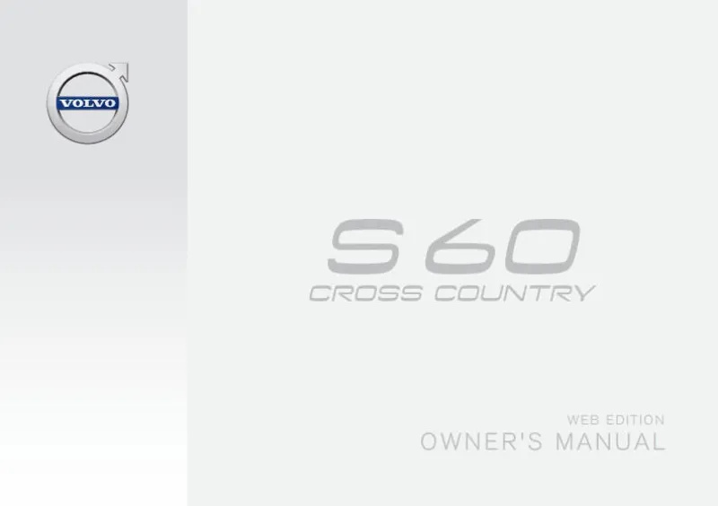 2016 Volvo S60 Cross Country owners manual