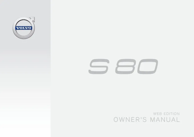 2016 Volvo S80 owners manual