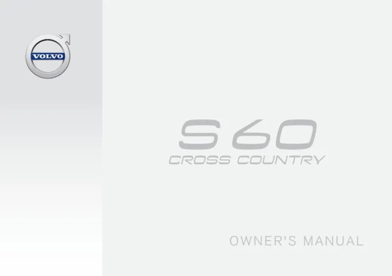 2017 Volvo S60 Cross Country owners manual