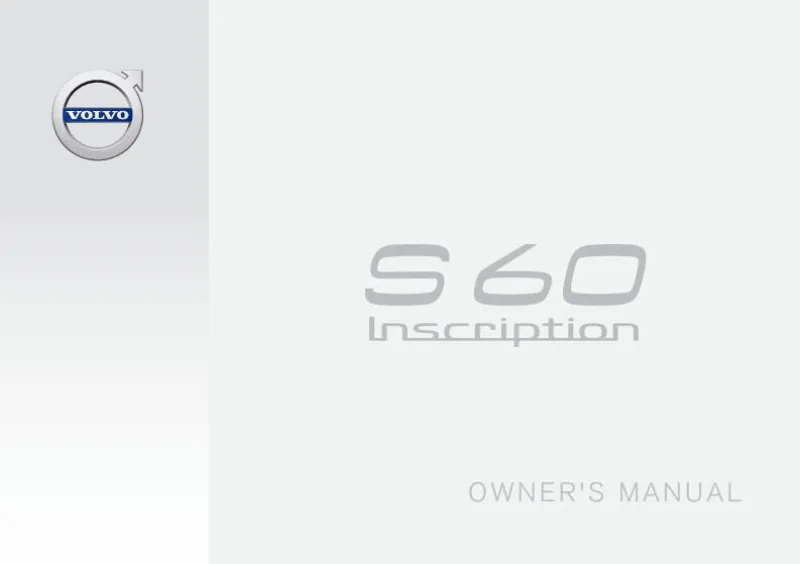 2017 Volvo S60 Inscription owners manual