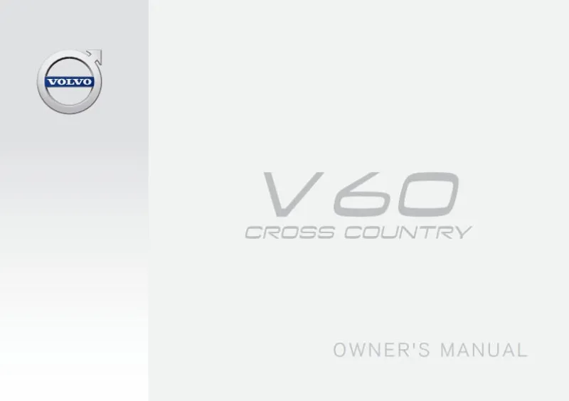 2017 Volvo V60 Cross Country owners manual