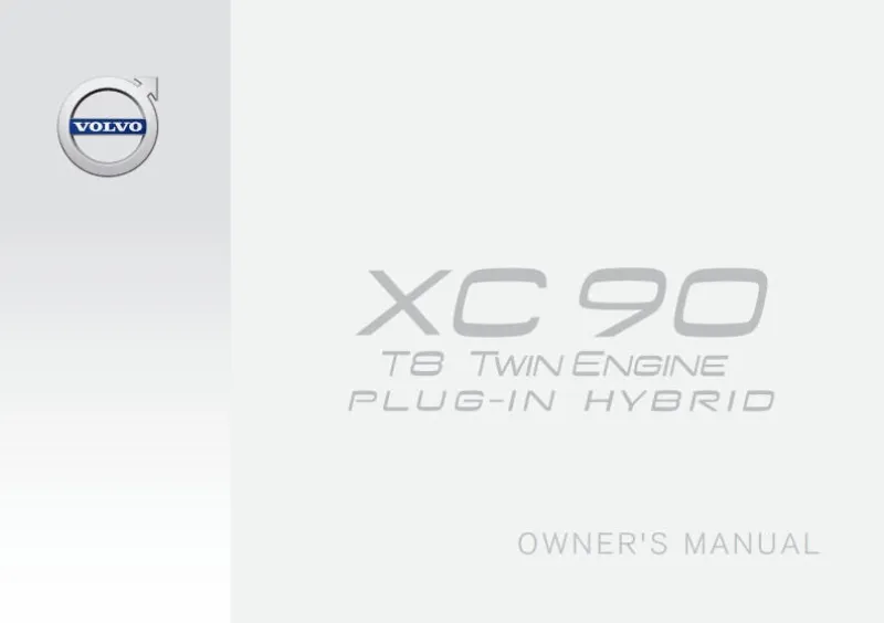 2017 Volvo Xc90 Twin Engine Hybrid owners manual