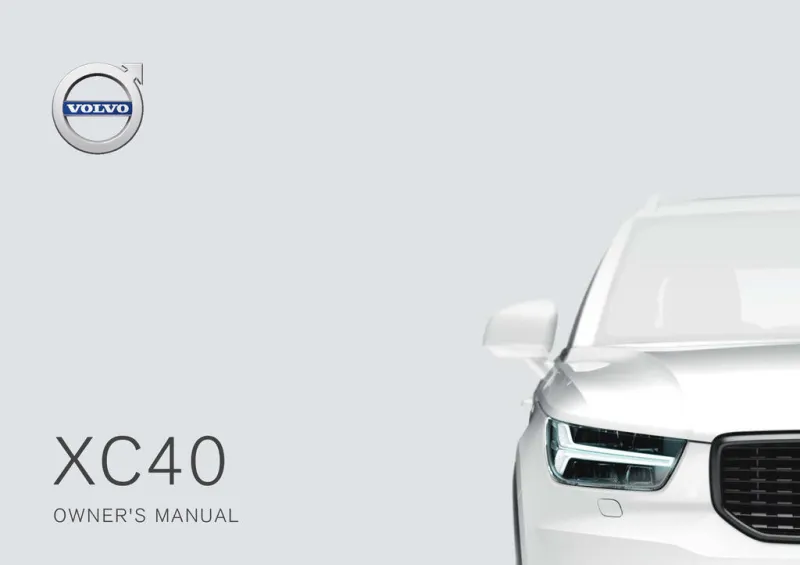 2019 Volvo Xc40 owners manual