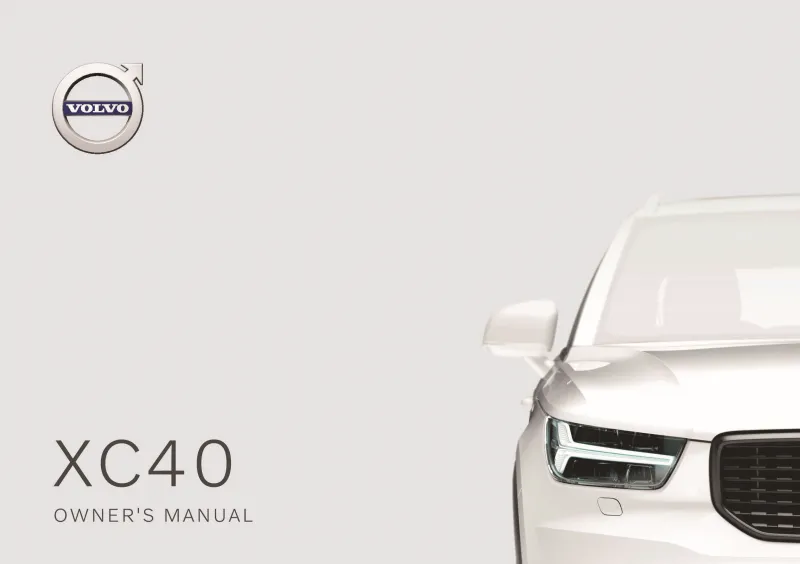 2020 Volvo Xc40 owners manual